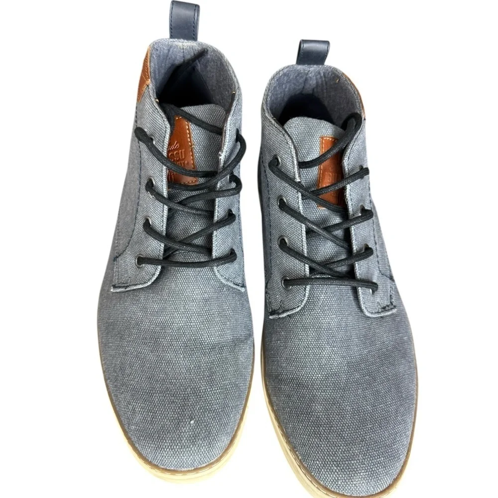 IGUASSU Casual Utility Chukka Boots /Men’s Size 11 / Gray Canvas & Leather Trim